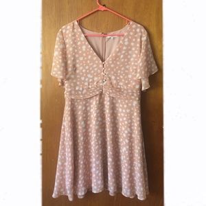 Madewell Ruched-Waist Mini Dress in Star Shower